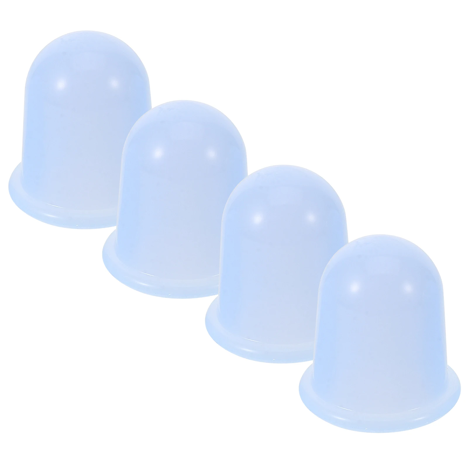 

4 Pcs Silicone Cupping Suction Massager Blue Body Professional Relax Anti Cellulite Muscle Moisture Absorption Portable