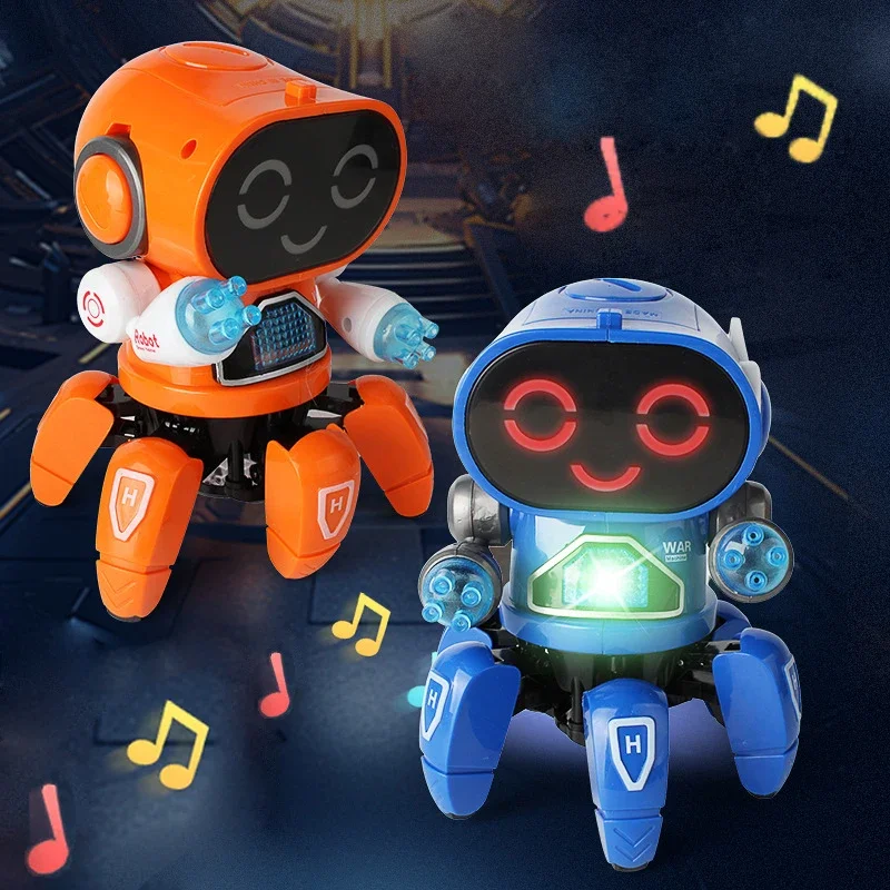 

Kids Dance Robots Rotating Music LED 6 Claws Octopus toys Light Electronic Walking Toys for Boys Girls Birthday Christmas Gifts