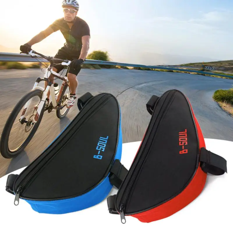 

B-SOUL Bike Bicycle Triangle Bag Multicolor Riding Front Beam Storage Bag Slash Panniers Rainproof Triangle Pouch Frame Holder