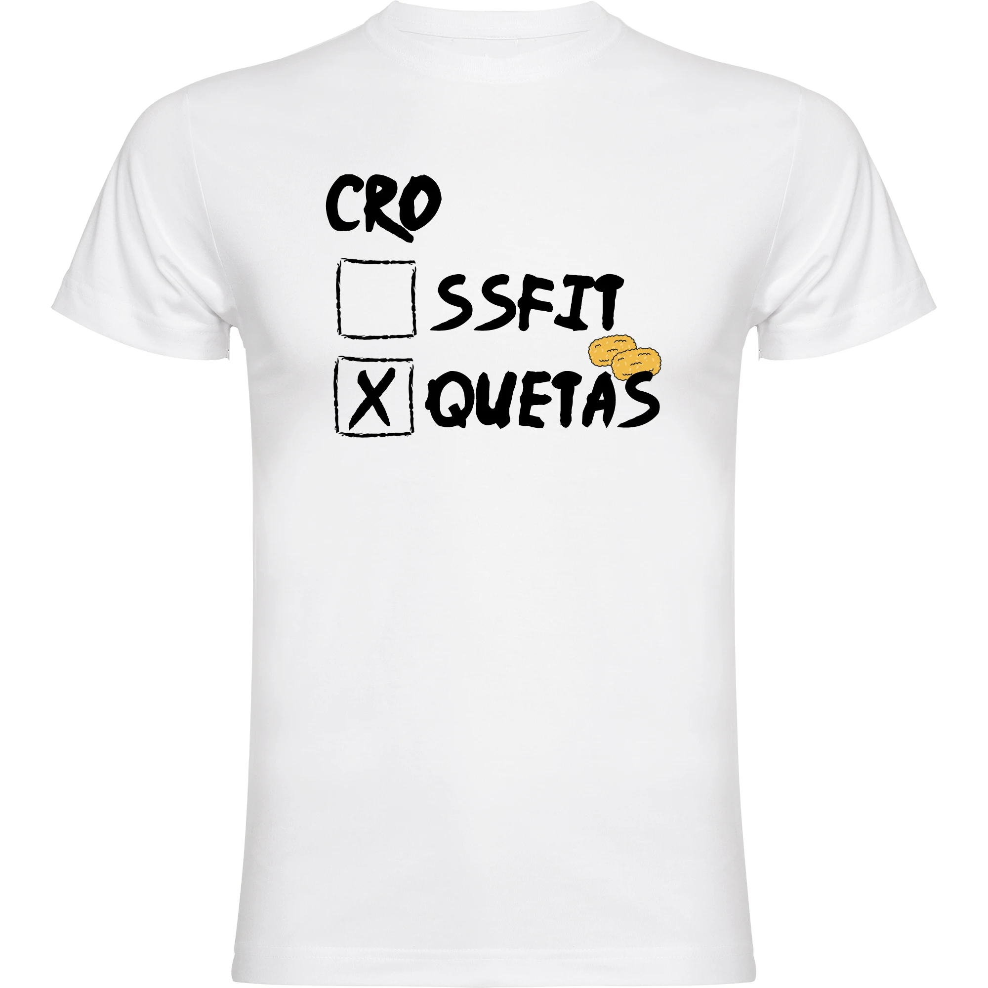 Original T-shirt designed by enthusiasts of fried meatballs, fun and unique men's and women's short sleeved round neck T-shirt