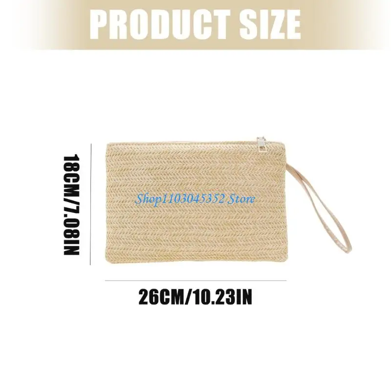 حقيبة يد منسوجة عملية البناء حقيبة عملات معدنية خفيفة الوزن تحمل موضة الصيف