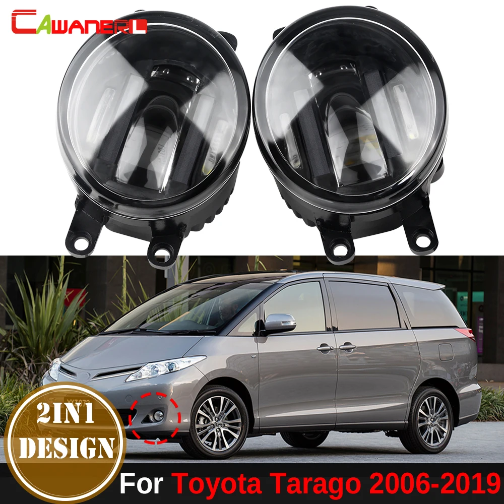 

2IN1 LED Lens Fog Light with DRL Function For Toyota Tarago 2006-2019 36W Car H11 Fog Daytime Running Lamp 2 Pieces