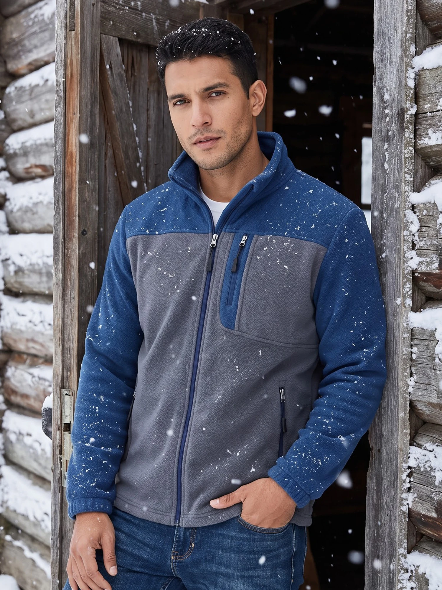 Herren Warme Polarfleece-Jacke mit Vollreißverschluss, Windbreaker mit mehreren Taschen, Arbeits- und Wanderjacke für Herbst & Winter – Detail 23