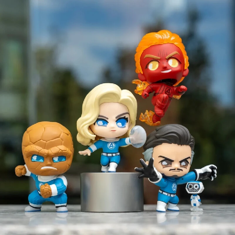 

Hot Toys Fantastic Four Cosbi Blind Box Marvel Mini Figure Collectible Authentic Toy Desktop Decor Trendy mystery box Kids Gift