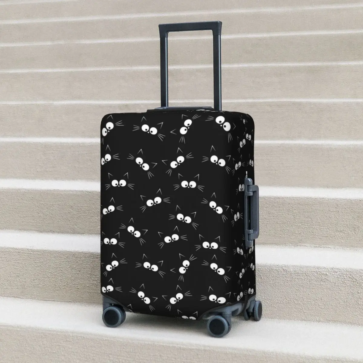 

Cute Black Cat Pattern Suitcase Cover Protection Elastic Trip Luggage Protector Covers for 18-32 Inch