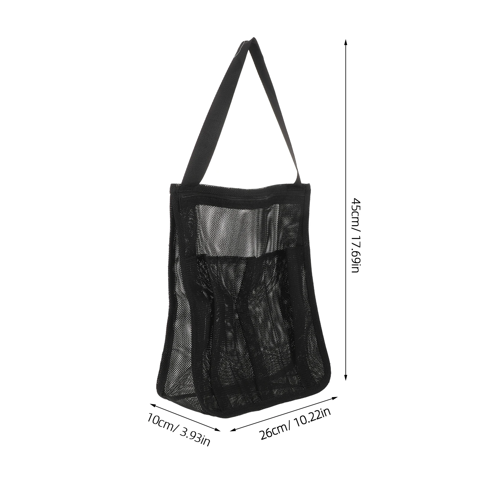 Mesh Shower Caddy Bag Quick Dry Portable Organizer For Gym Beach Travel Dorm Room Use With Compartments Hanging Hook Storage