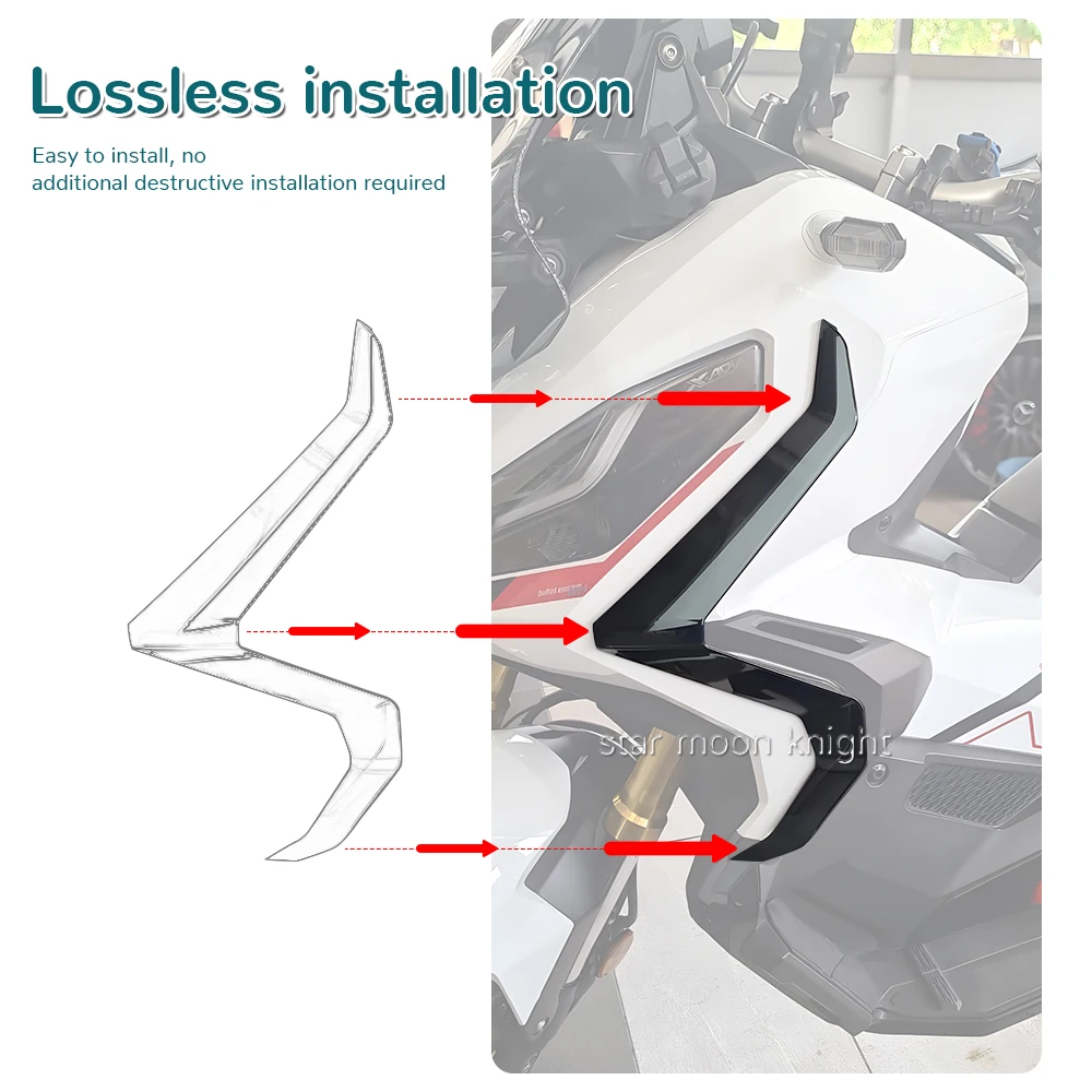 Deflectores de pierna para motocicleta, accesorio decorativo de carenado lateral, Deflector de viento para Honda X-ADV 750 X ADV750 XADV 750 2021