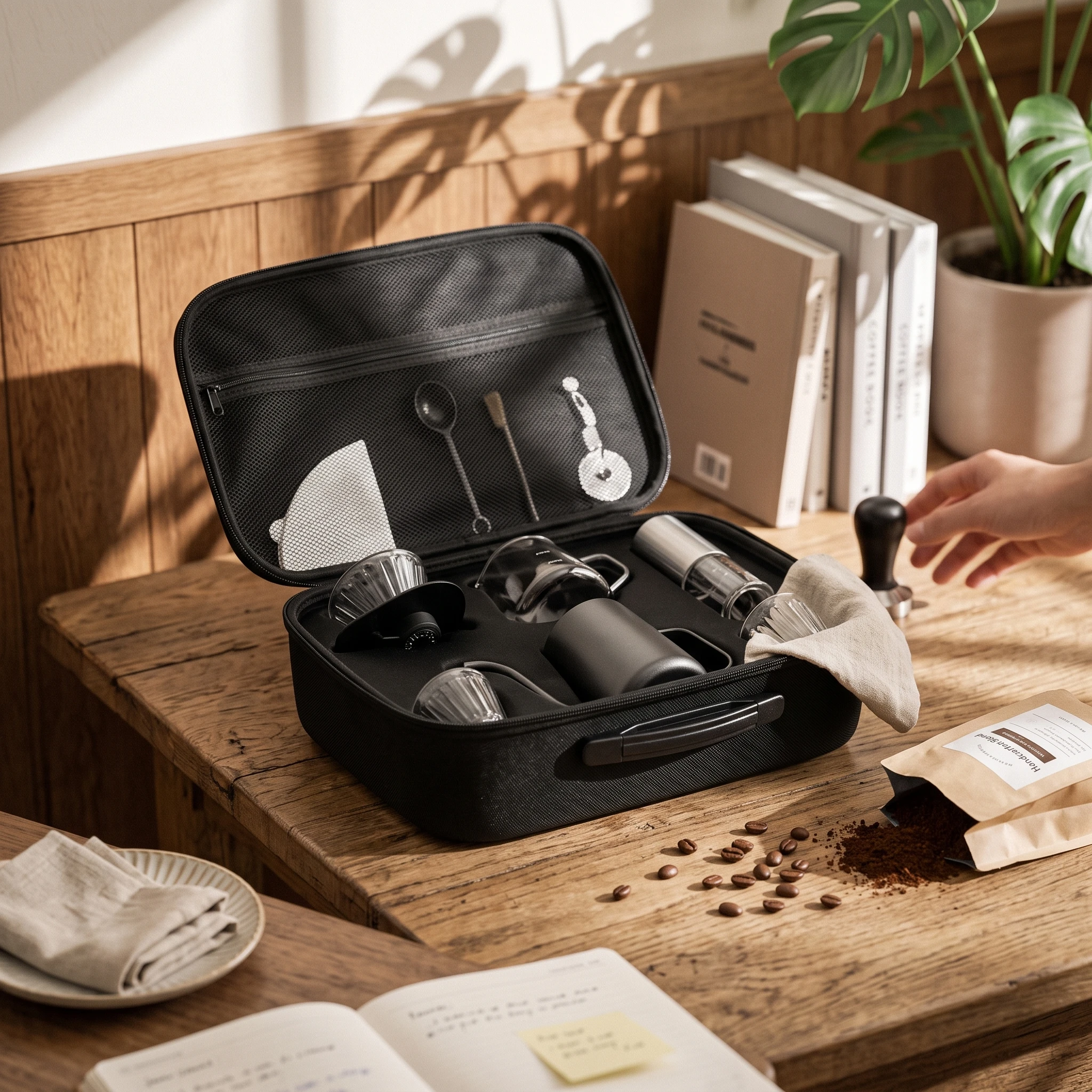 travel-coffee-maker-kit-allall-inclusive-coffee-kit-with-grinder-gooseneck-kettle-compact-manual-for-travelers-camping-office