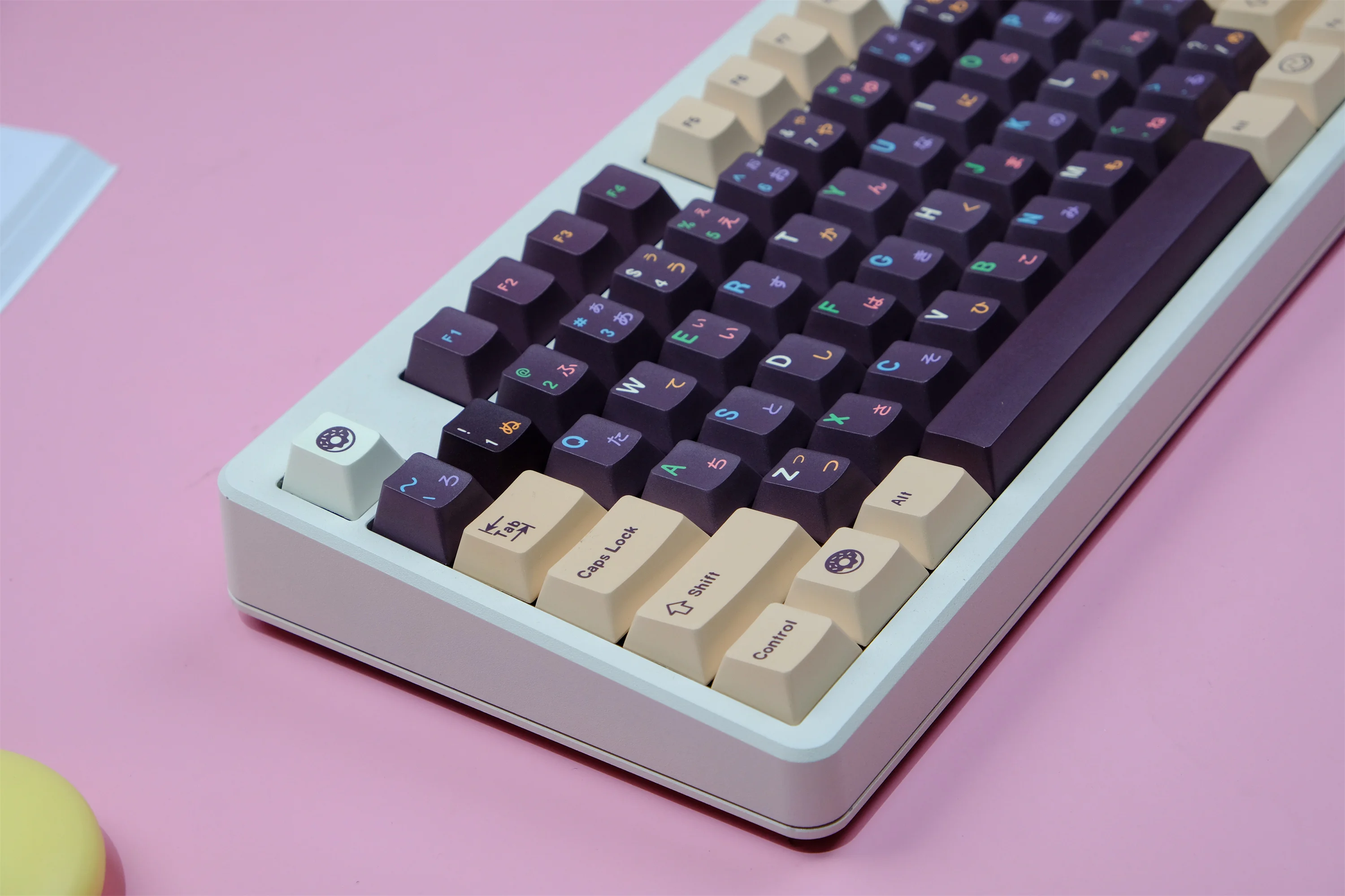 GMK-Tecla de Donuts, teclas PBT de 129 teclas, perfil de cereza, DYE-SUB, personalizadas, para teclado mecánico