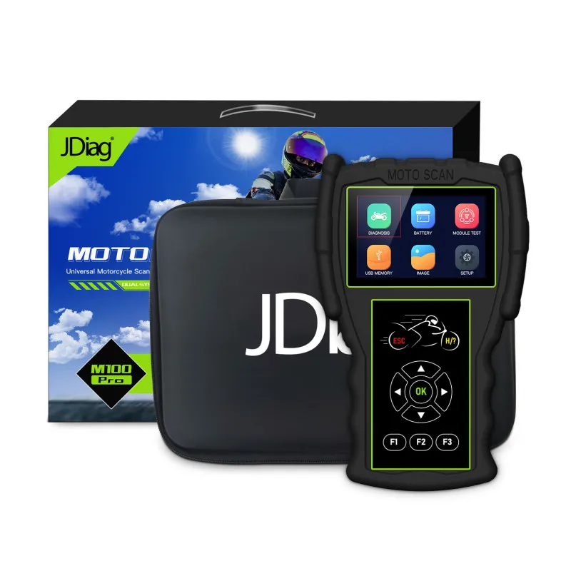 JDiag M100 Pro Motorcycle Diagnostic Tool D87 D88 Function Scanner Simple Version Multi-Language for Brand Motorcycle Basic