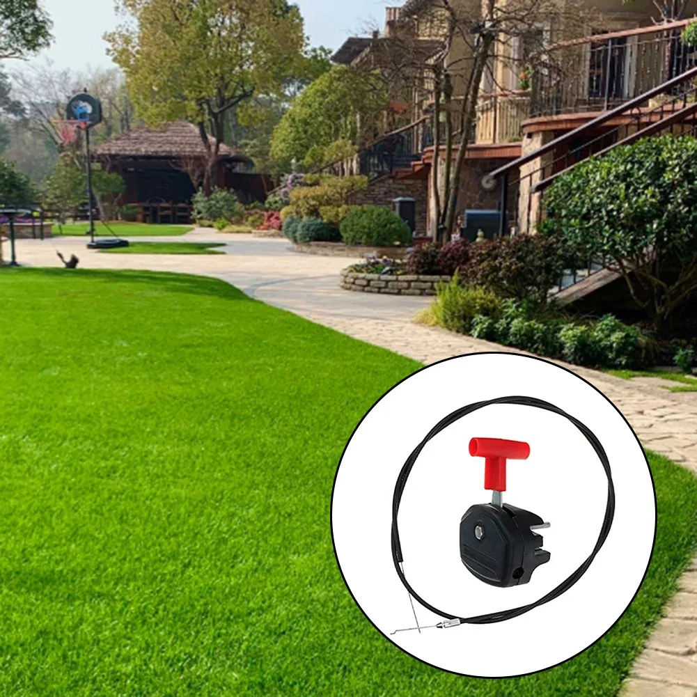 Switch Lever Control Handle & 56 Inch Throttle Cable Kit For Lawnmower Lawn Mower Parts Garden Tools