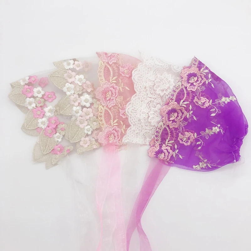 

Baby Girl Lace Bonnet Newborn Photography Props Floral Baby Girl Hat Fotoshooting Newborn Hat Infant Photography Accessories