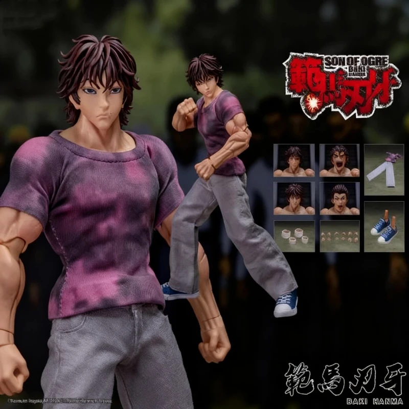 

1/12 Scale Comic Baki Series Baki Hanma Oni Back Action Figure Statue Desktop Ornament Doll Boy Toys Surprise Gift Collection