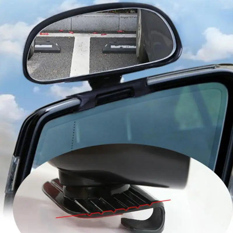 Blind Mirrors For Car Rectangular Wide Angle Rear View Car Mirrors Multi-Angle Rotating High-Definition Glass Mirrors For Car