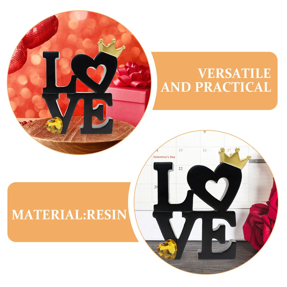 Freestanding Wooden Love Sign Home Decor Rustic Tabletop Mantel Fireplace Centerpiece Wedding Valentine Day Romantic Love Cutout - view 2