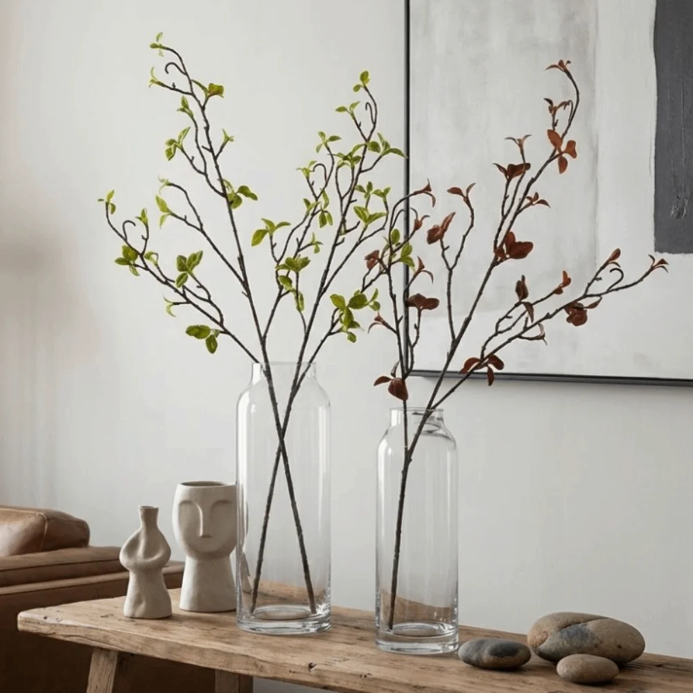 

Real Touch Artificial Willow Deadwood Vase Filler Plastic Artificial Greenery Stem Curly Twig Green Plants Fake Dead Branches