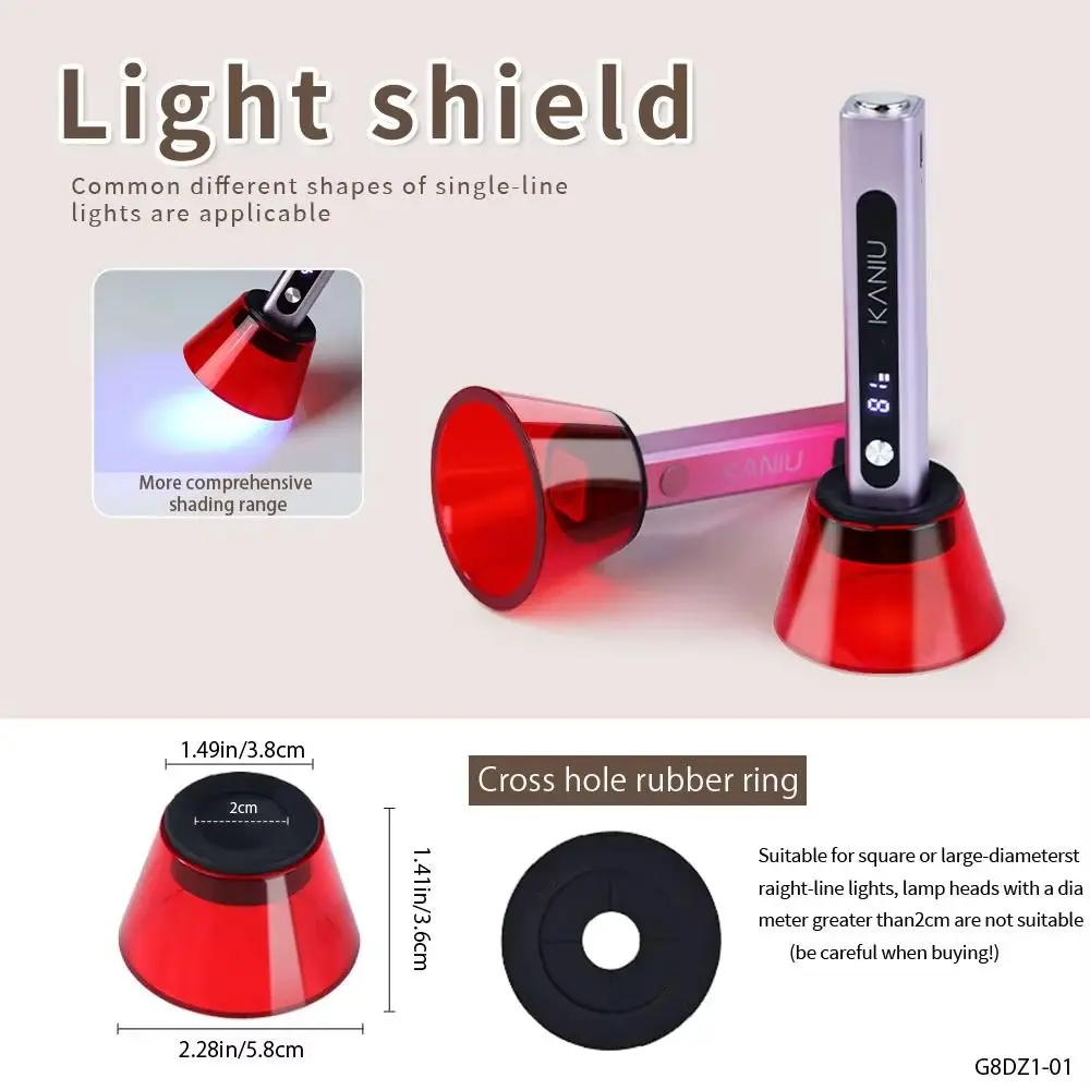 Bouclier de lampe à ongles épais, Anti-éblouissement, déflecteur de blocage de la lumière UV confortable, Protection des yeux, panneau d'abat-jour Anti-lumière bleue