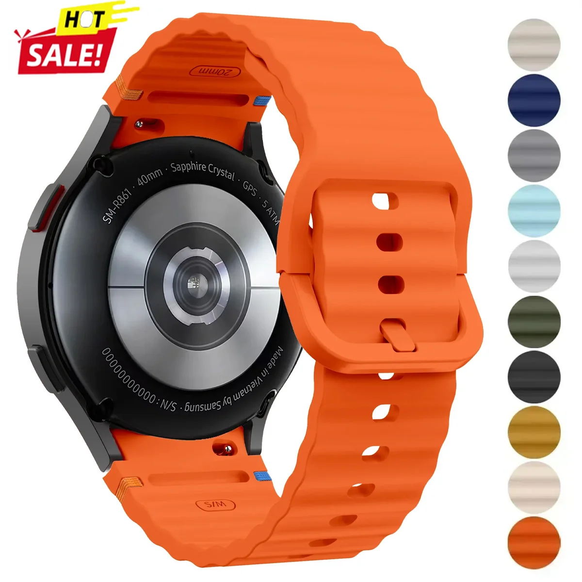 HOT Original Silikonarmband für Samsung Galaxy Watch 7 6 5 4 44mm 40mm 5Pro 45mm Armband für Galaxy 4 6Classic 43mm 47mm Gurt