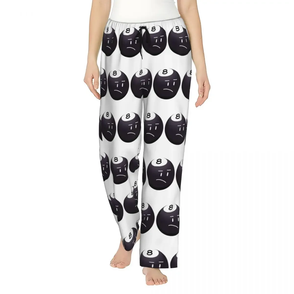 

Custom 8ball Bfdi Women Pajama Pants Lounge Sleep Sleepwear Bottoms with Pockets