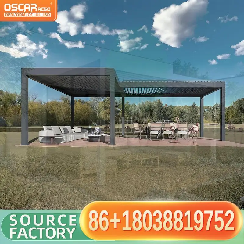 Adjustable Weatherproof Aluminum Pergola Innovative Stylish Gazebo Canopy Backyard Poolside Patio USA Europepergola
