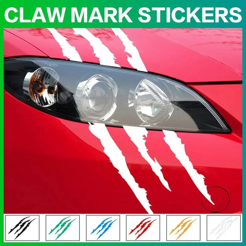 STONEGO Reflective Monster Claw Scratch Car Stickers - Headlight Decal, Car Decoration