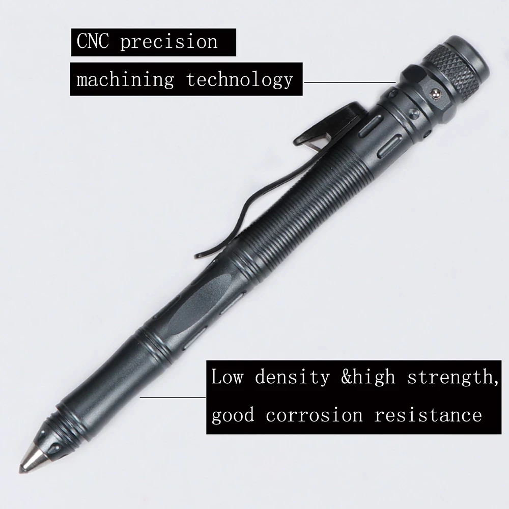 SWAT EDC Tool LED Strobe Rechargeable Tactical Pen Multi-function Self-defense Pen Survival Tool Card Magnetic Control Switch