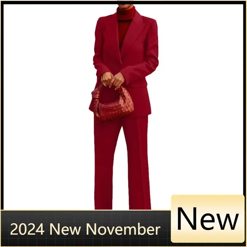 

Autumn Winter Fashion African Women Long Sleeve V-neck Polyester 2 Piece Top Long Pant Matching Sets African Clothes Women