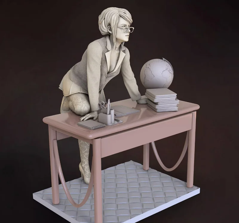 1/24 75mm  1/18 100mm Resin Model Kits Office Working Girl Figure Unpainted No Color RW-1156