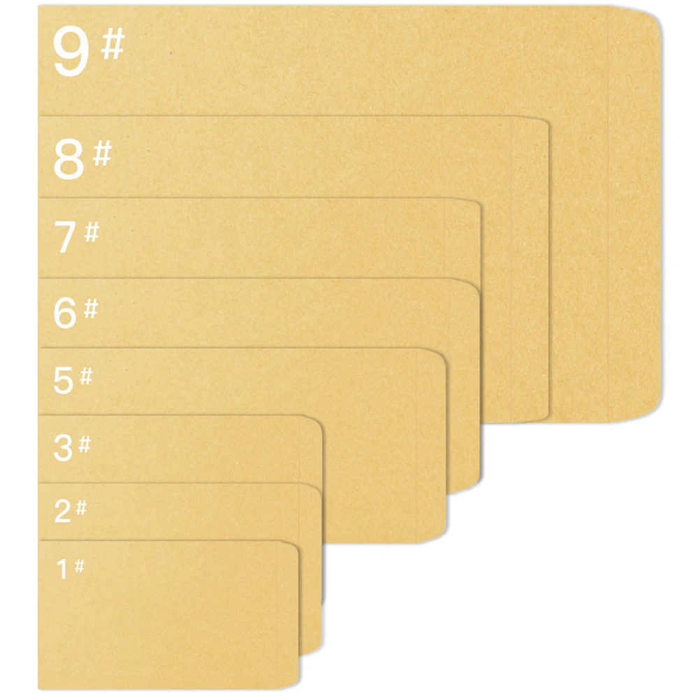

Yellow Kraft Paper Envelopes Retro Mini Storage Photo Letter A4 Brown Gift Card Wedding Party Banquet Shower Favor Boxes Smooth