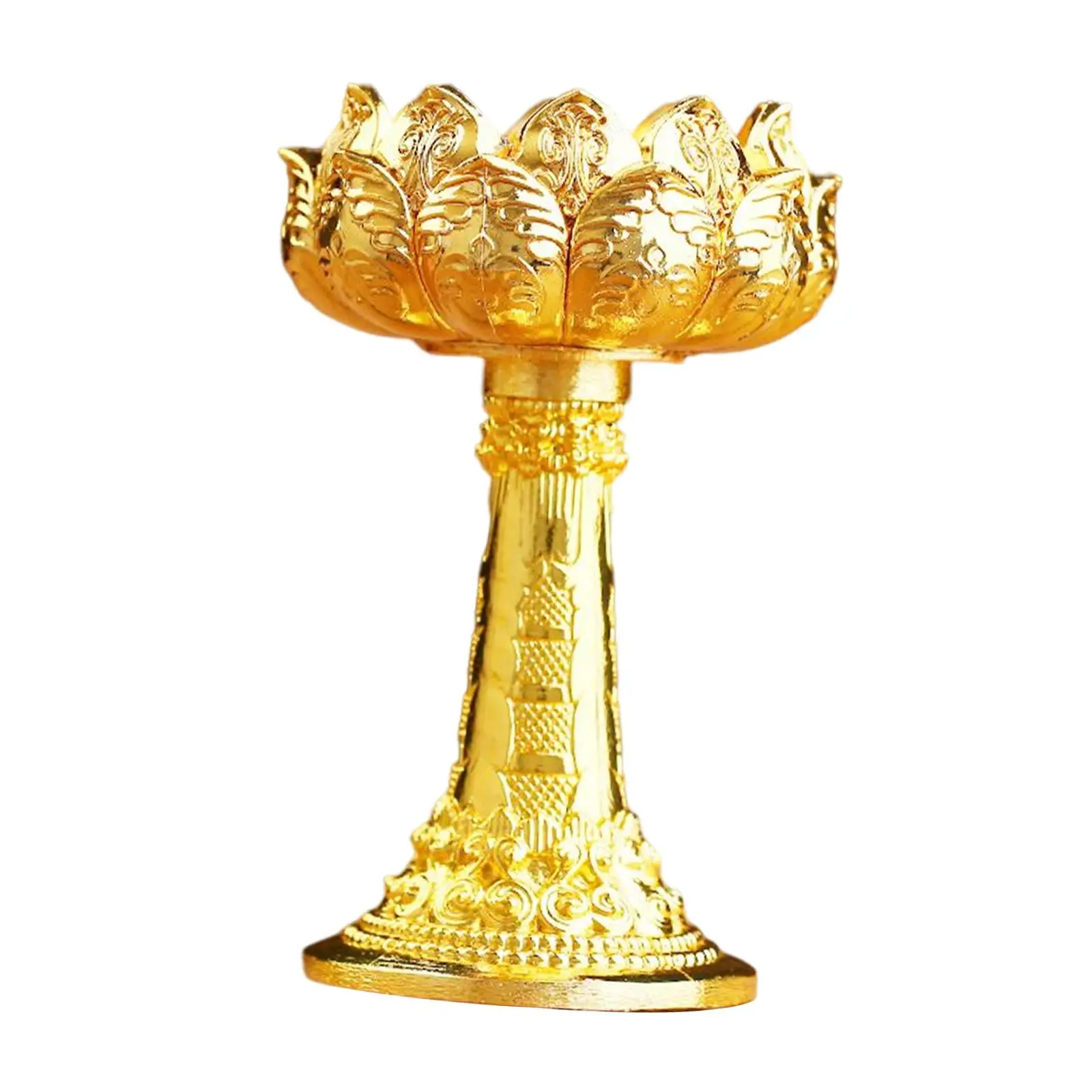 Lotus Ghee Lamp Holder Candle Holder Candlestick Butter Lamp Holder for Gift Decoration