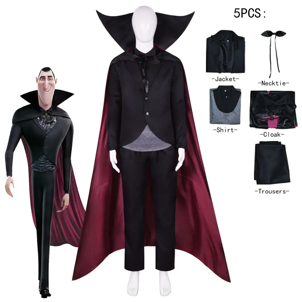 

Adults Kids Dracula Cosplay Costumes Black Cute Halloween Carnival Fun Couple Role Party Family Suit Women Men Kids
