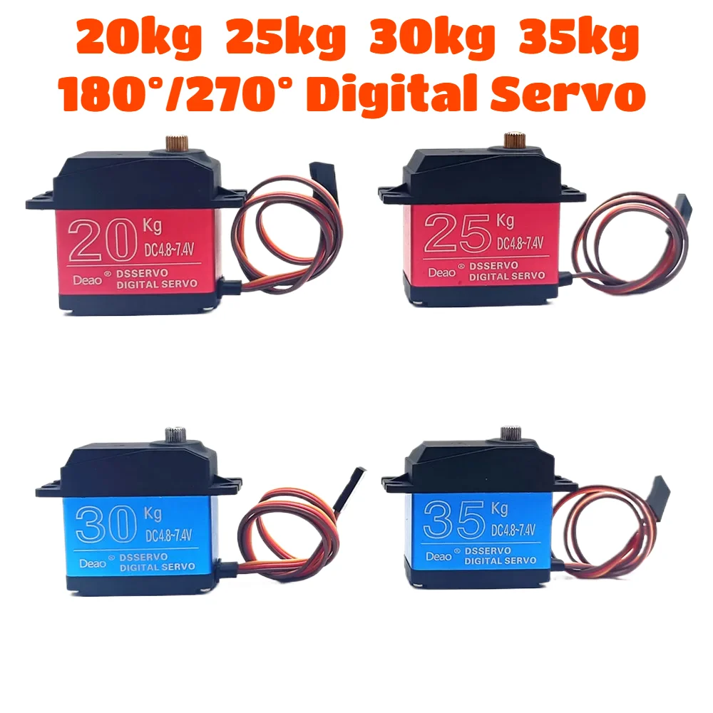 Heißer 20 kg 25 kg 30 kg 35 kg Digital Servo High Torque Servo 180 270 Grad Metall Getriebe 25 t Rc Lkw Arm Für 1/8 1/10 Skala RC Autos