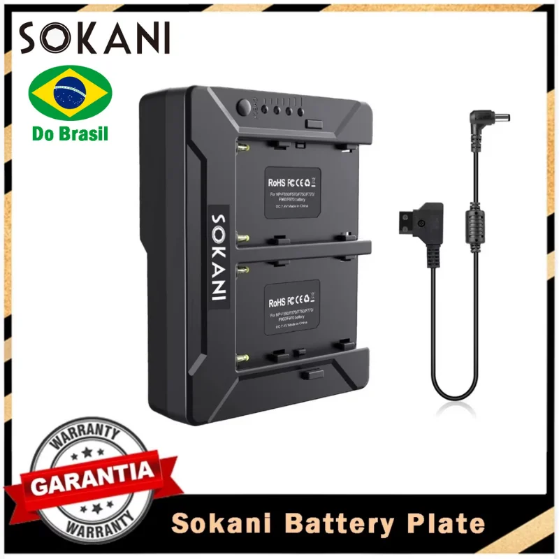 

【DO BRASIL】Sokani X60 Пластина адаптера батареи D-tap Выход для Sony F970 F750 F550 для Sokani X60 Mini X60 RGB Светодиодная видеолампа