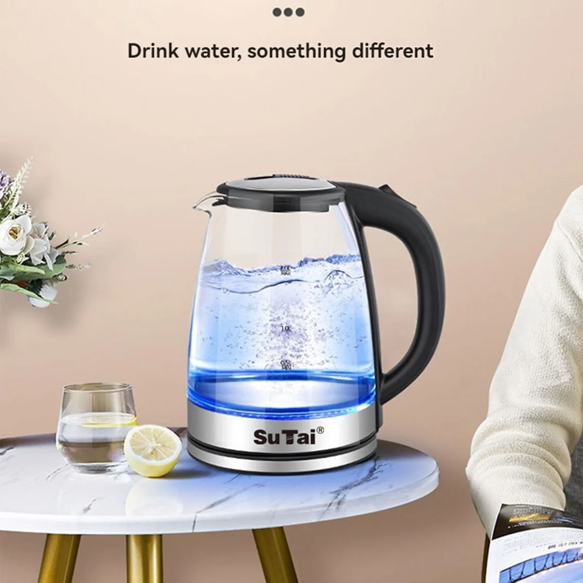 1.8L Electric Water Kettle - 1 - Actinic Blue Led 评论和价格