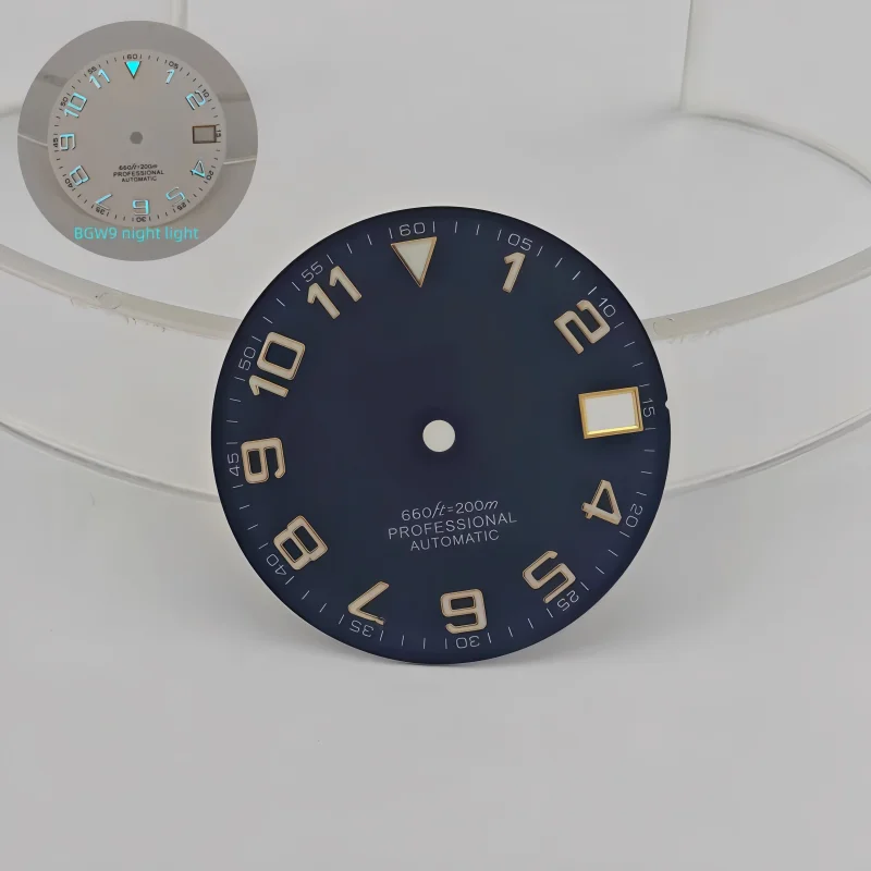 28.5mm NH35 dial S dial BGW9 lume, suitable for Seiko watch modification parts
