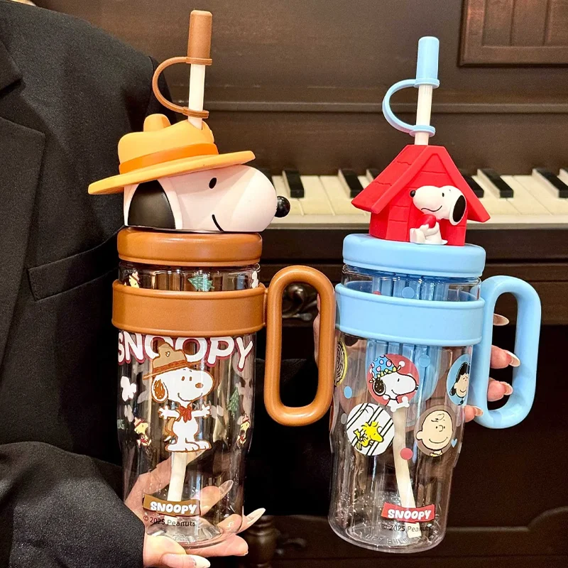 

Snoopy Large Capacity Straw Ice Cream Cup Cartoon Cute 1060Ml Giant Water Cup Birthday Gift For Girls Straw Cup