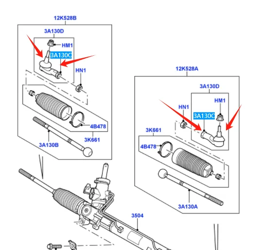 QJB500010 LR010671 Front Left Or Right Steering End Joint Ball For LAND ROVER DISCOVERY 3 L319