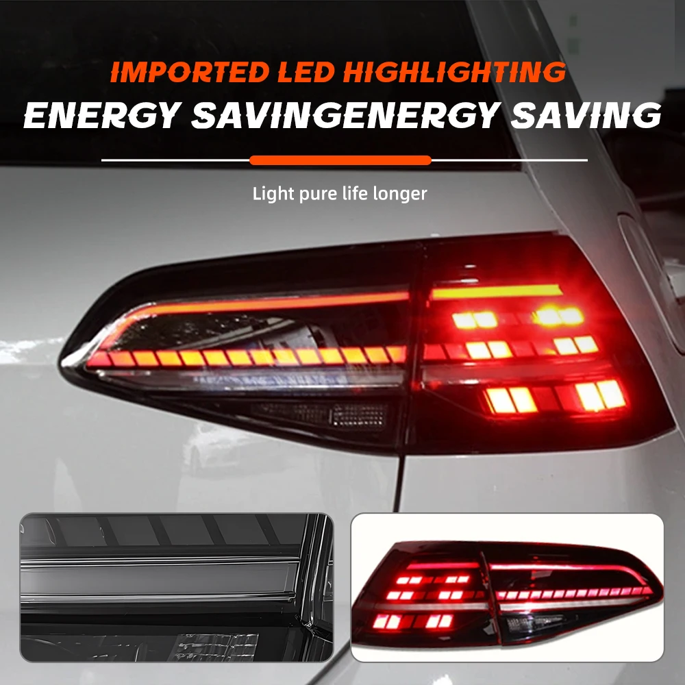 Auto Parts Tail light For Golf 7 2013-2020 MK7 MK7.5 latest Styling LED DRL Brake reversing light Car Accesorios Modified