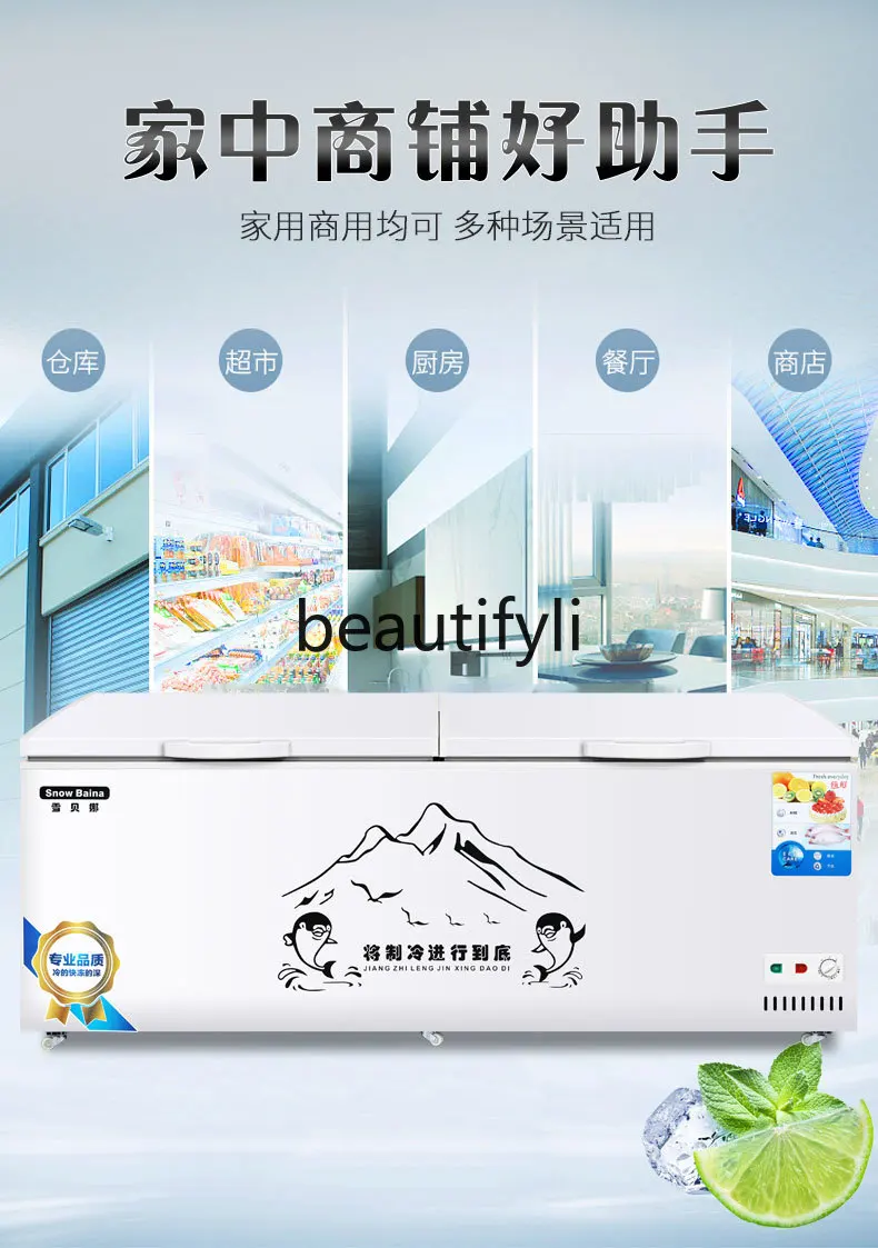 Freezer commercial large-capacity freezing and refrigeration energy-saving and environmentally friendly large freezer