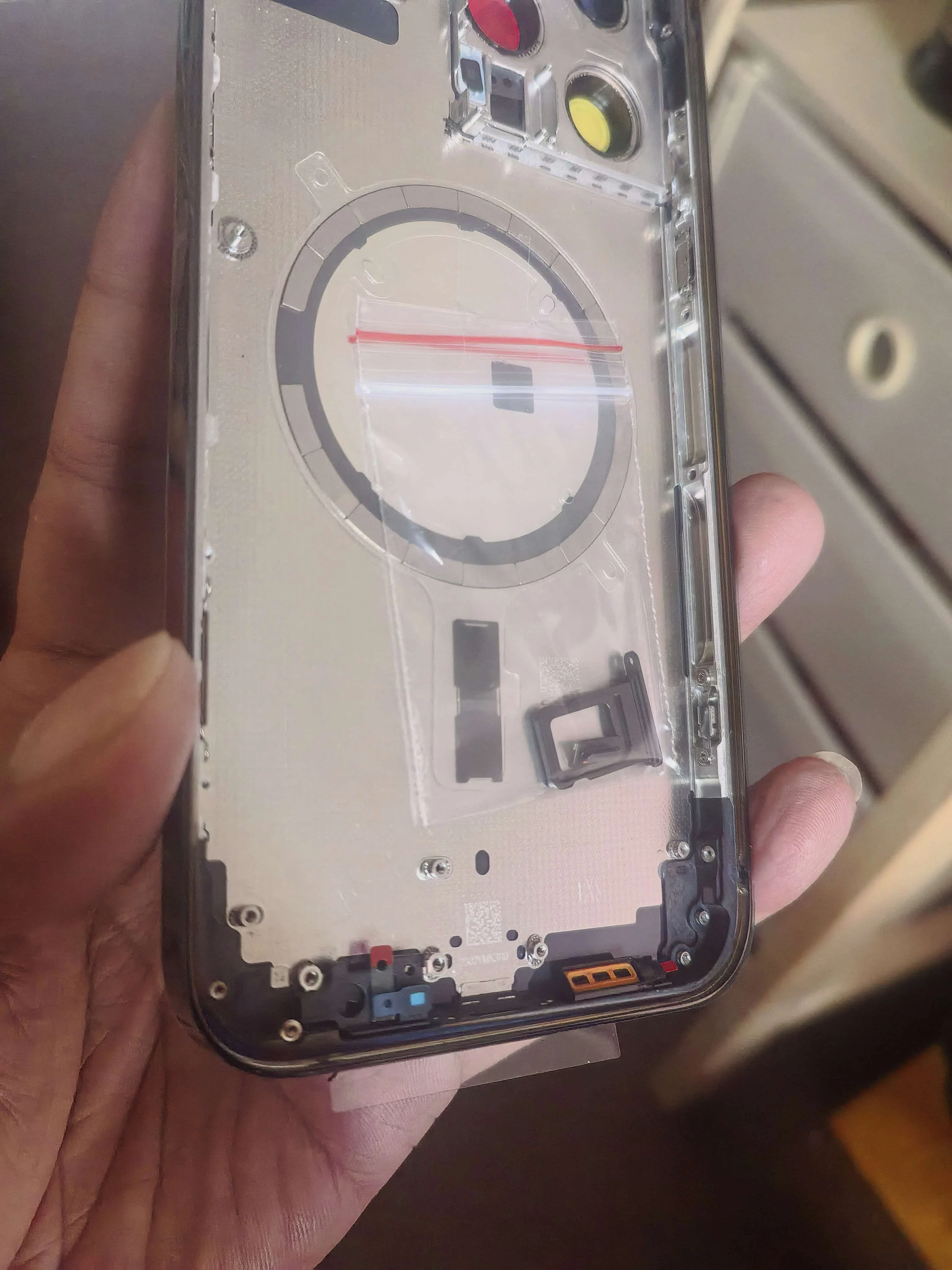 Whole Sale for IPhone14ProMax Housing Frame with Back Glass, with Button and SIM Tray, with Mesh and Magnet