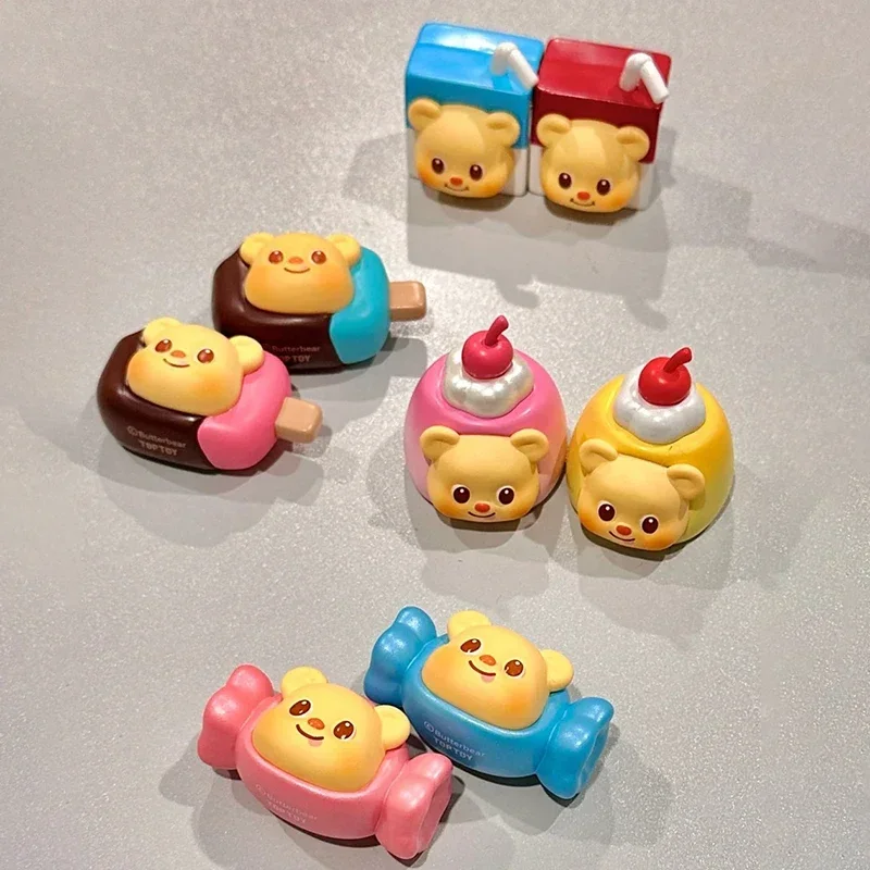 Butter Bear Mini Afternoon Tea Series Blind Bag Magnetic Cute Refrigerator Sticker Mystery Box Ornament Toy Girl Surprise Gifts