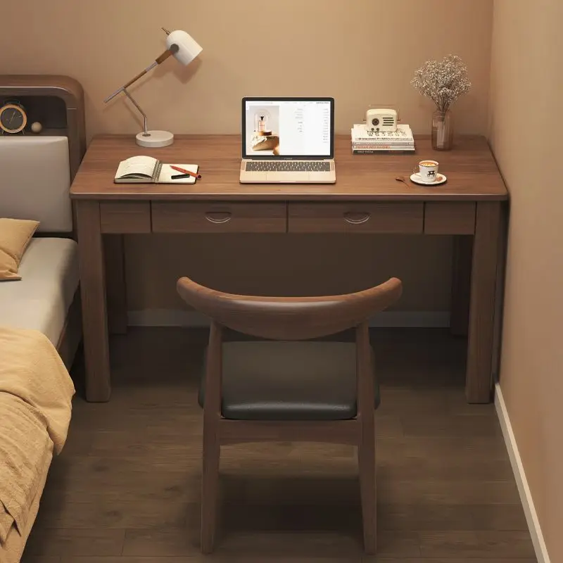 

Solid wood desk Computer desk New Chinese-style home desk Bedroom study table Modern simple study writing table