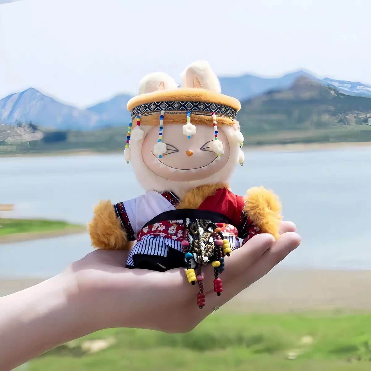 3 pçs/set Traje Nacional Tibetano para 15/17cm Ropa Labubu Mini Roupas de Boneca Roupa Da Moda Estilo Clássico Tradicional