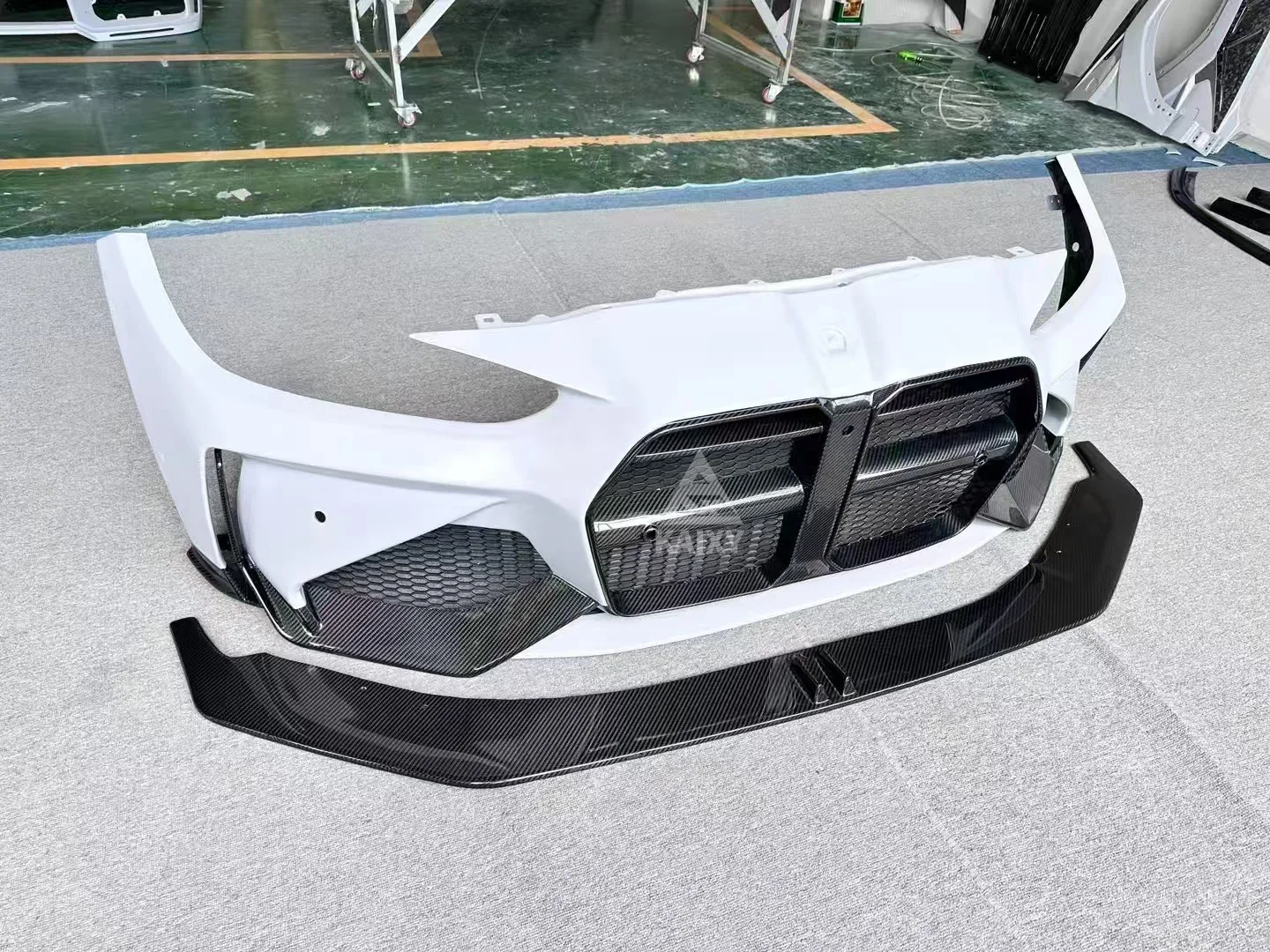 KXY AD Style High Quality Dry Carbon Fiber Front Bumper for BMW G80 M3 G82 M4 Upgrade AD Front Bumper Body Kit