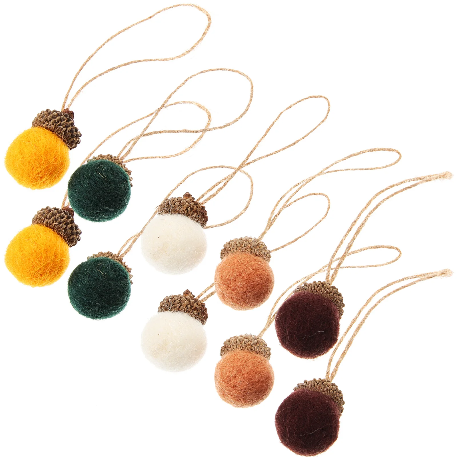 

25Pcs Felt Acorn Ball Christmas Hanging Decor Artificial Acorn Pendant for Tree Fireplace Dining Table Holiday Party Decoration