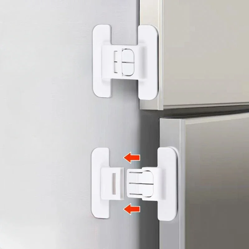 2pcs Refrigerator Lock Kids Security Protection Anti-Open Water Dispenser Locker Buckle Home Furniture Cabinet Door Safety Locks