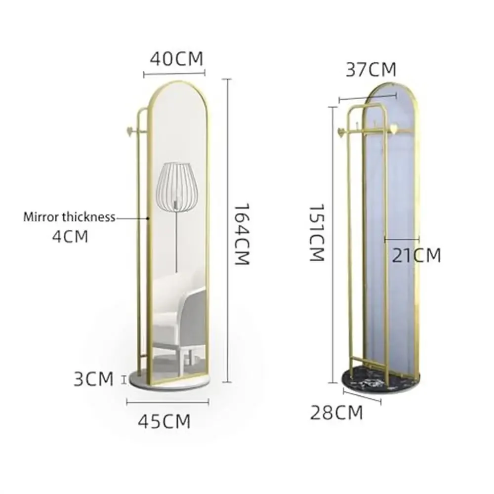 Floor Mirrors Three-Dimensional Rotating Large Mirror Full-Body Floor Mirror Home Bedroom Fitting Dressing Mirror Full Length