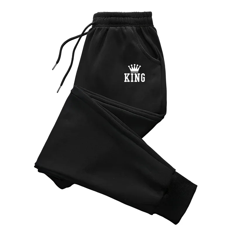 Herren-Sporthose mit King-Print, Freizeithose, Outdoor-Laufhose, Alltags-Lauf- und Trainings-Sweatpants für Männer