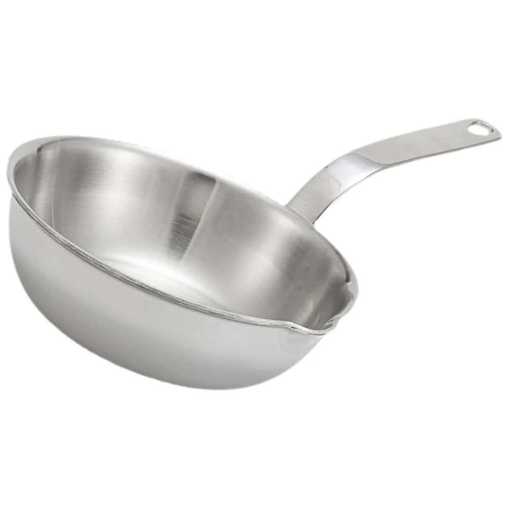 

Small Milk Pot Stainless Steel Saucepan Pouring Spout Boiling Milk Soup Porridge Noodles Rice Multi Functional Compact Portable