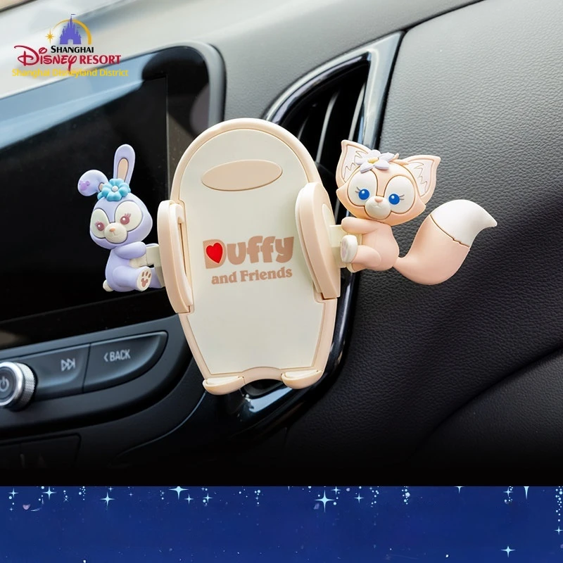 

Bestseller Disney Resort Adjustable CarPhone Mount Duffy And Friends Stellalou Linabell Cartoon Decor For Car Air Vent Dashboard